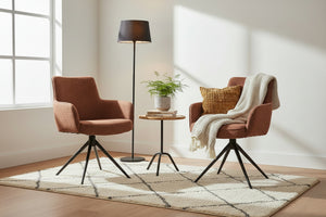 HelloChair HC10 Qube eetkamerstoel spinpoot zwart Lodge Hazel