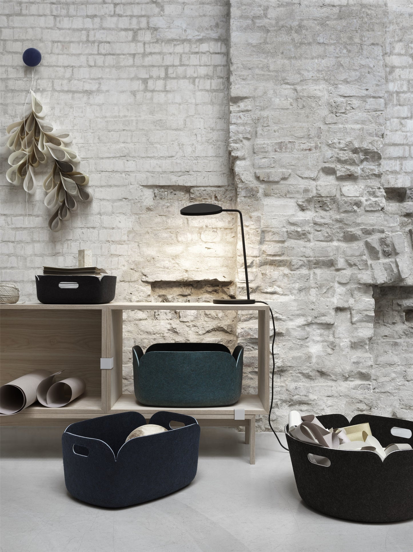 Muuto Restore Round opbergmand Brown Green