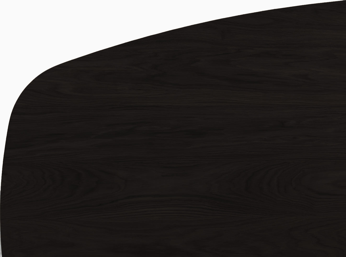 HelloTable Novum 30 eettafel Semi Ovaal 250x120 cm eiken zwart