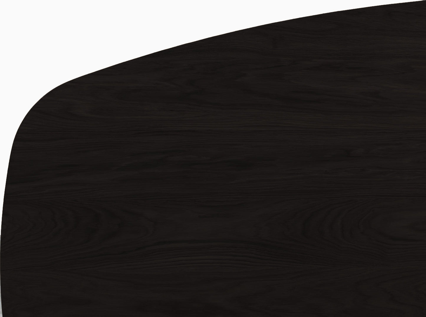 HelloTable Novum 30 eettafel Semi Ovaal 250x110 cm eiken zwart
