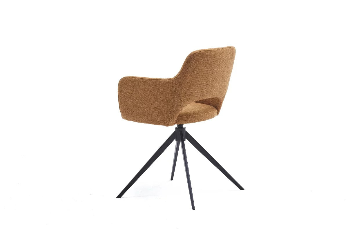 HelloChair HC31 Lillem eetkamerstoel San Remo Curry spinpoot zwart