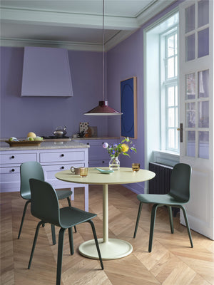 Muuto Soft eettafel rond Ø95 cm Grey Linoleum/Grey