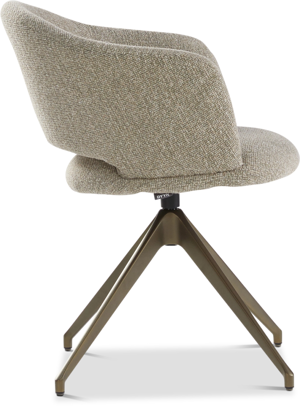 Dyyk Nonna eetkamerstoel Lodge Beige 05 spinpoot anodic brown