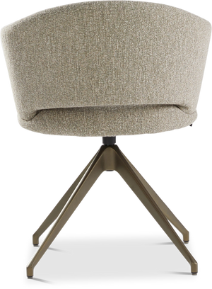Dyyk Nonna eetkamerstoel Lodge Beige 05 spinpoot anodic brown