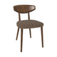 Mobitec Toro C1910 eetkamerstoel Boucle Taupe poot noten