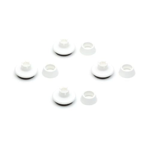 Vloerglijder vilt wit voor Vitra Eames DSR & DAR - Set van 4