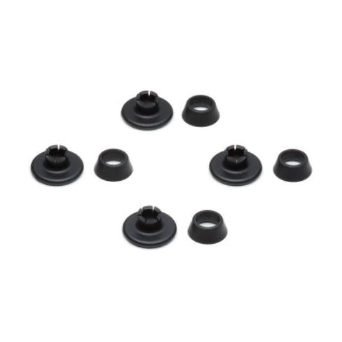 Vloerglijder vilt zwart voor Vitra Eames DSR & DAR - Set van 4