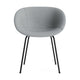 Normann Copenhagen Mat armstoel gestoffeerd Hallingdal 130 zwart