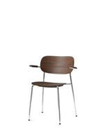 Audo Copenhagen Co Chair eetkamerstoel chrome met armleuning dark stained oak chrome