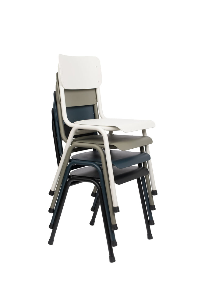 Zuiver Back to School stoel outdoor moss grey - Zuiver Back to School stoel outdoor moss grey