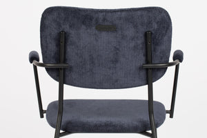 Zuiver Benson armstoel gestoffeerd dark blue