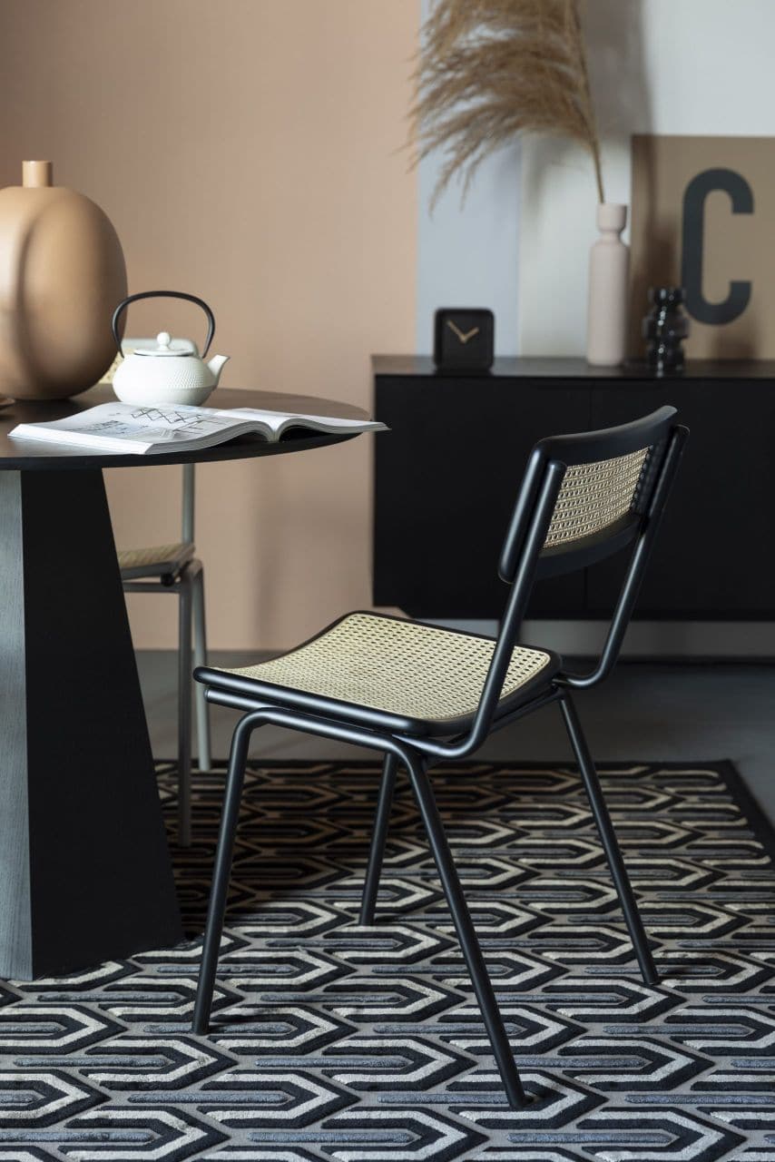 Zuiver Jort stoel black/natural