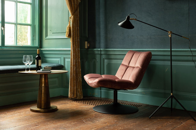 inkomen versterking Uitvoerder Dutchbone Bar fauteuil velvet Old Pink – HelloChair