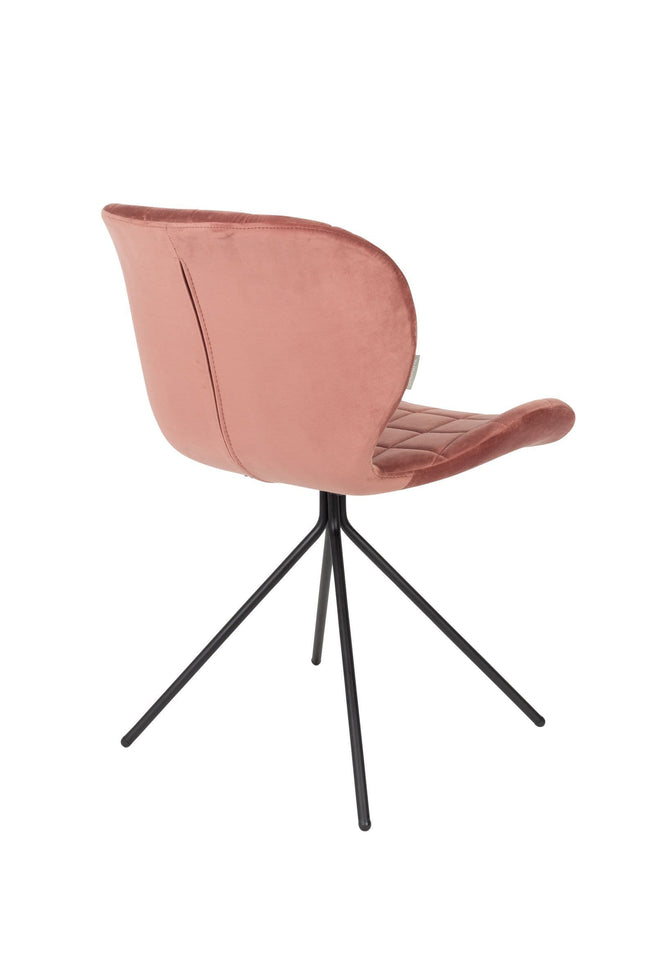 Zuiver OMG stoel velvet old pink - Zuiver OMG stoel velvet old pink