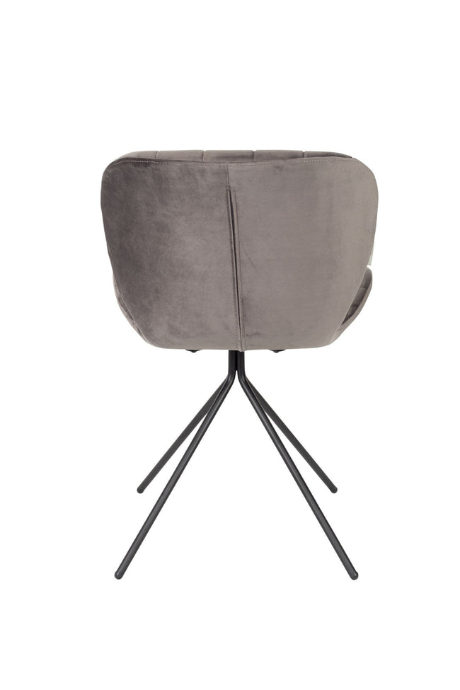 Zuiver OMG stoel velvet grey - Zuiver OMG stoel velvet grey