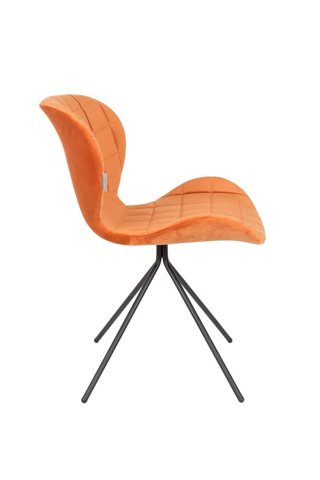 Zuiver OMG stoel velvet orange - Zuiver OMG stoel velvet orange