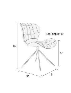Zuiver OMG eetkamerstoel kunstleer Black
