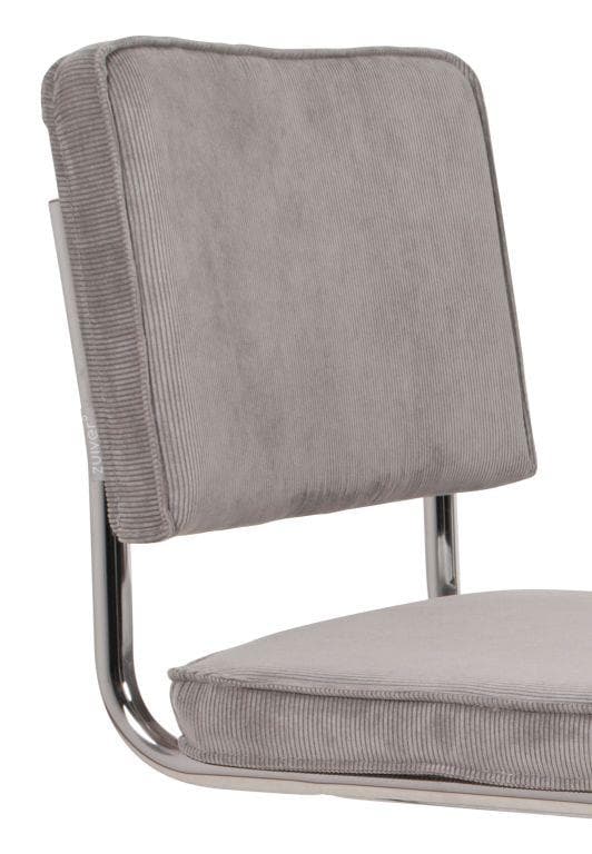 Zuiver Ridge Rib chroom stoel cool grey - Zuiver Ridge Rib chroom stoel cool grey