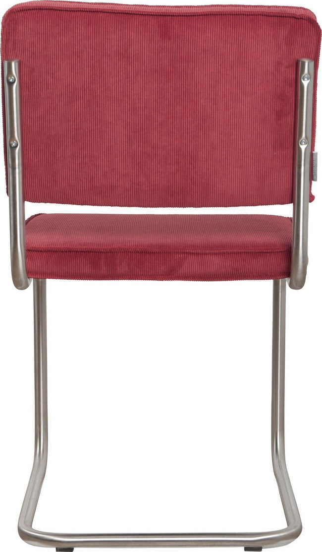 Zuiver Ridge Rib brushed stoel red - Zuiver Ridge Rib brushed stoel red