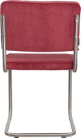 Zuiver Ridge Rib brushed stoel red