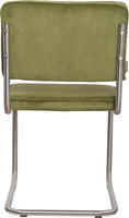 Zuiver Ridge Rib brushed stoel green