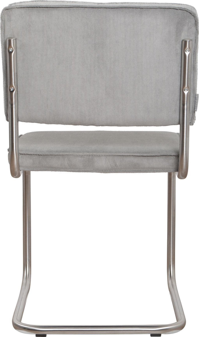 Zuiver Ridge Rib brushed stoel cool grey - Zuiver Ridge Rib brushed stoel cool grey