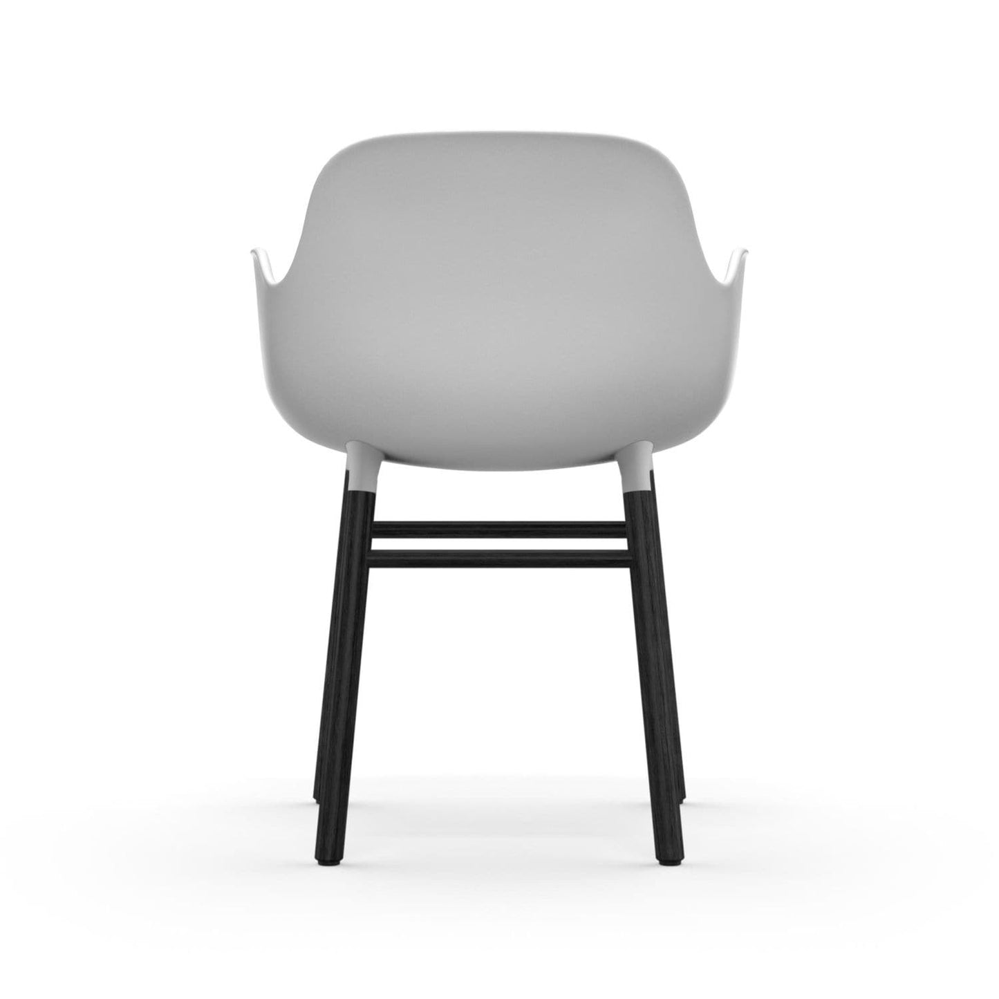 Normann Copenhagen Form armstoel White vierpoot zwart eikenhout