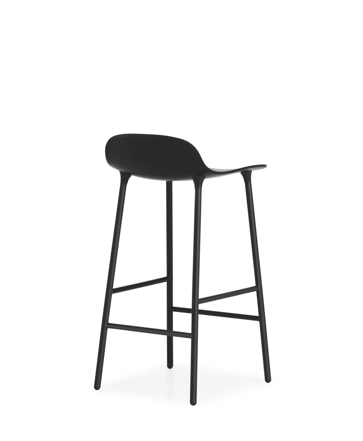 Normann Copenhagen Form barkruk H65 Black vierpoot staal