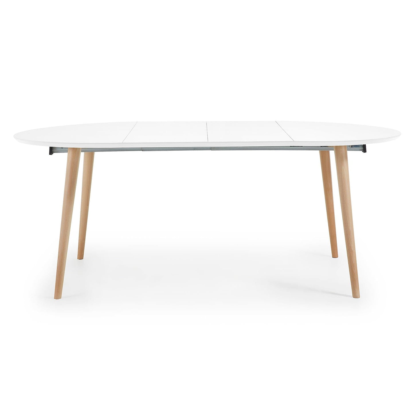 Kave Home Oqui uitschuifbare eettafel wit ø120-200x120 cm