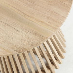 Kave Home Jeanette bijzettafel naturel ø50 cm