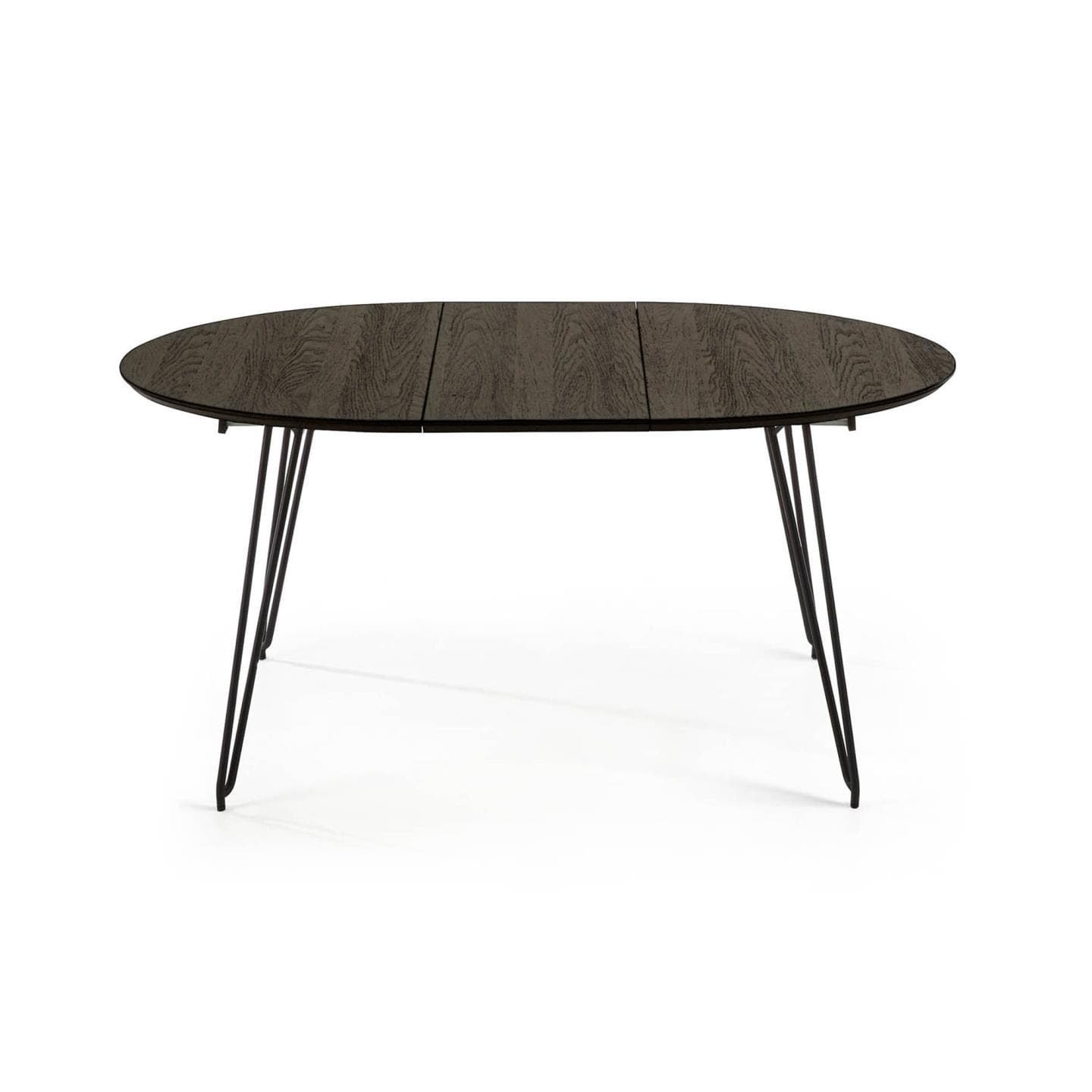 Kave Home Milian eettafel zwart ø120-200 cm