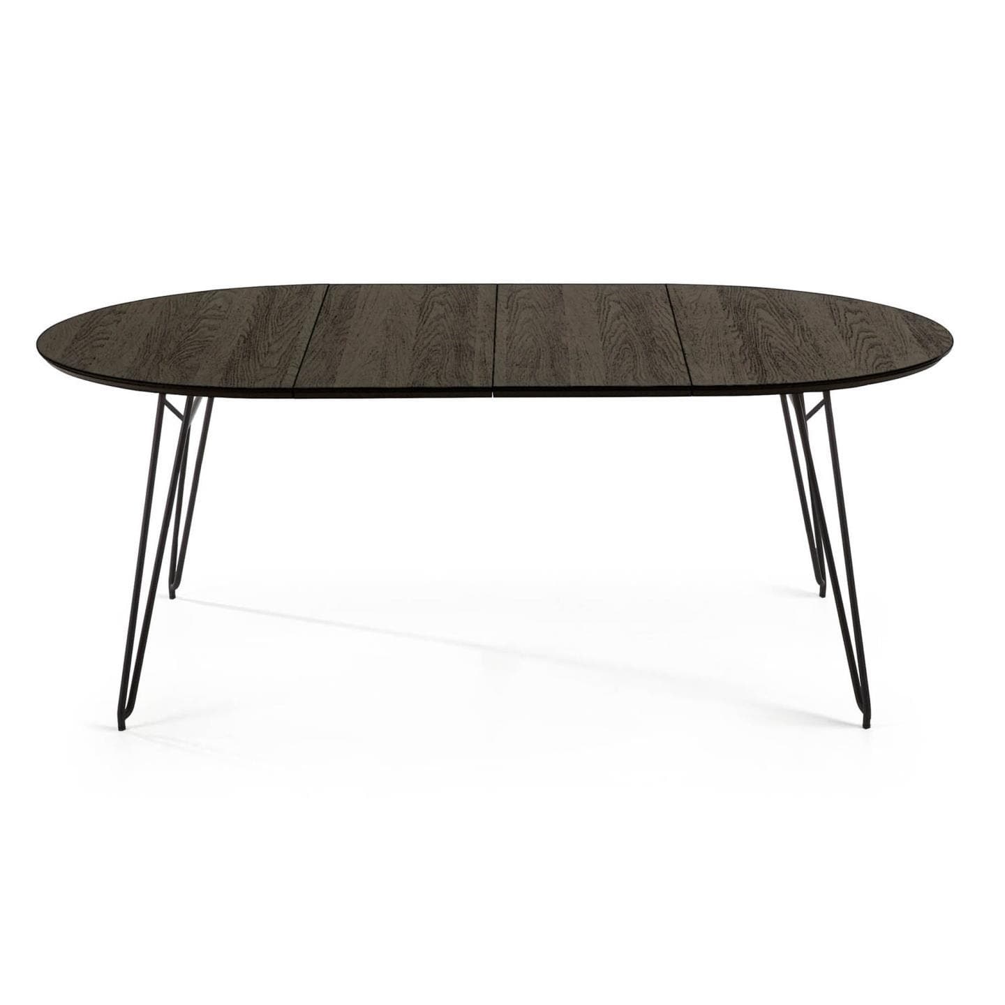 Kave Home Milian eettafel zwart ø120-200 cm