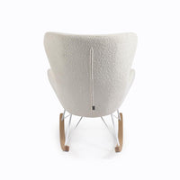 Kave Home Vania schommelstoel wit fleece
