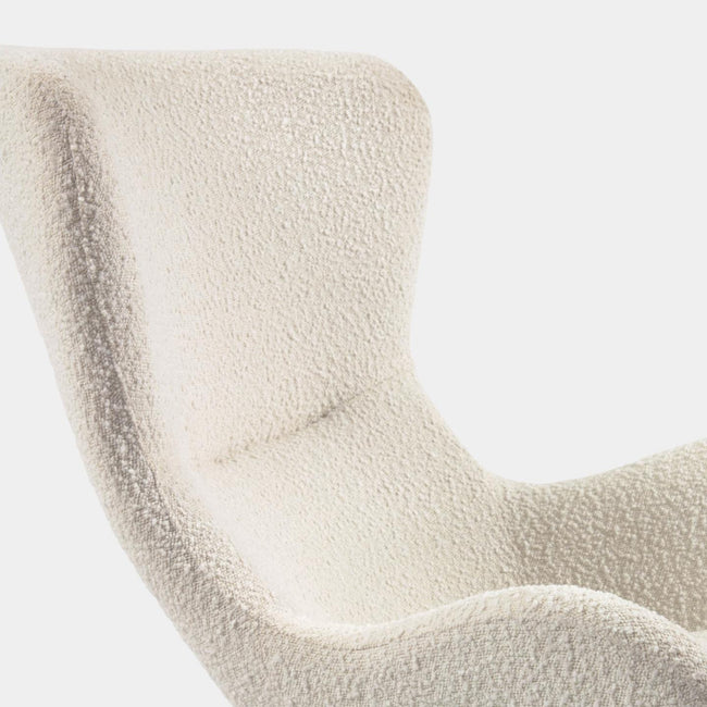 Kave Home Vania schommelstoel wit fleece - Kave Home Vania schommelstoel wit fleece