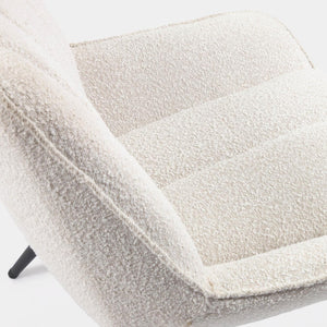 Kave Home Marlina fauteuil wit fleece