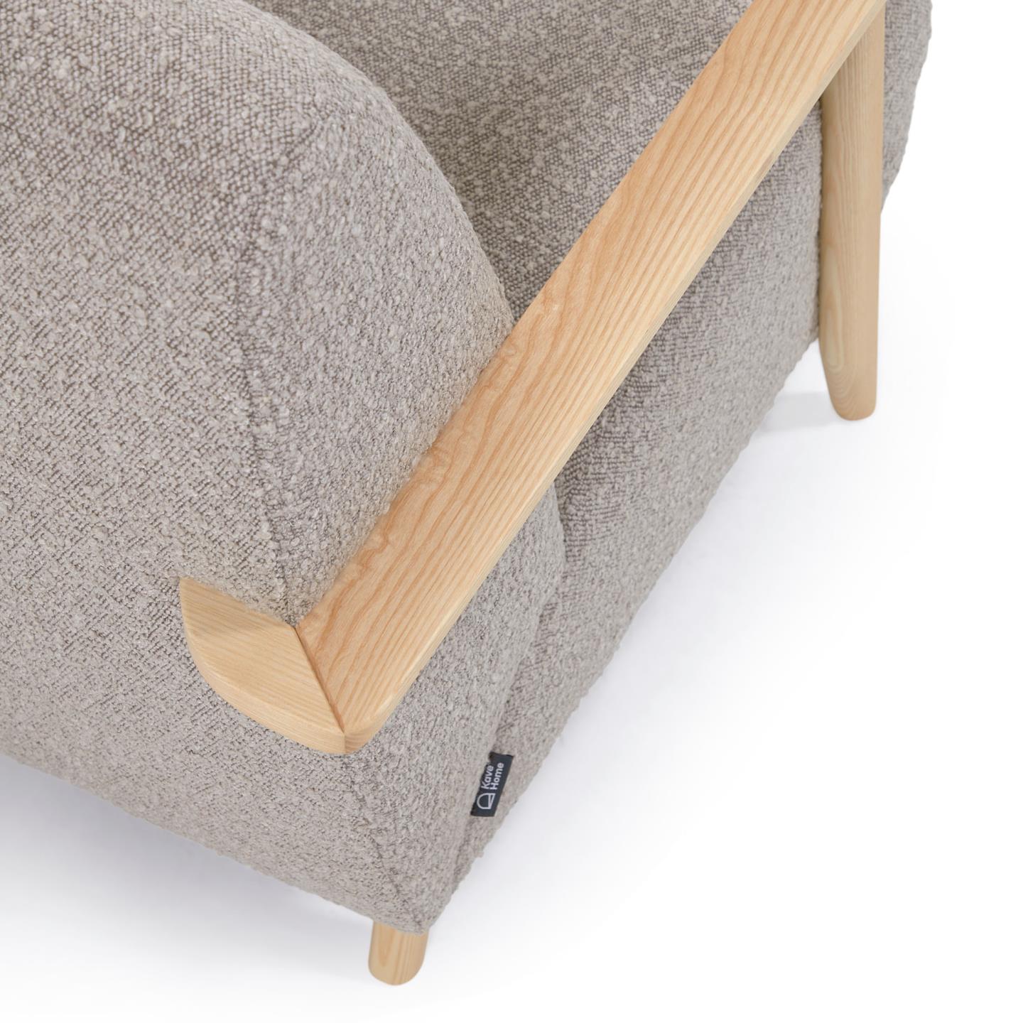 Kave Home Meghan fauteuil grijs fleece