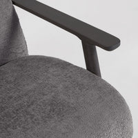 Kave Home Meghan fauteuil grijs chenille