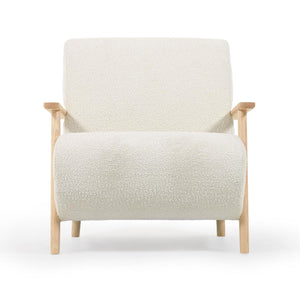 Kave Home Meghan fauteuil wit fleece