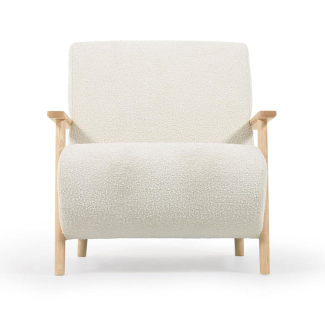 Kave Home Meghan fauteuil wit fleece - Kave Home Meghan fauteuil wit fleece