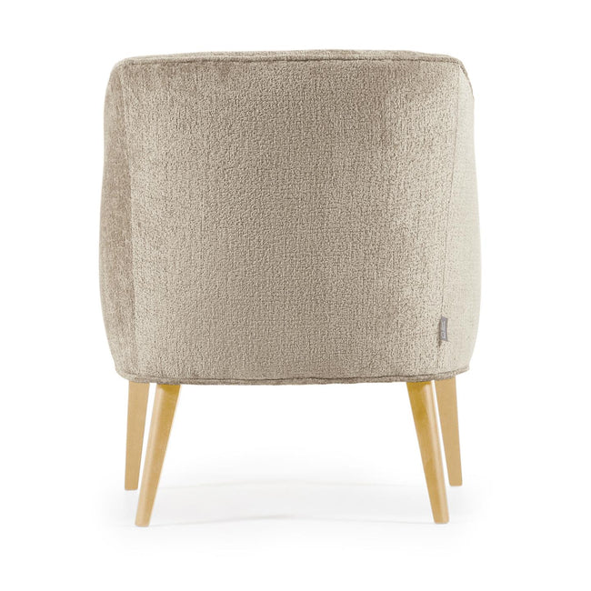 Kave Home Bobly fauteuil beige chenille - Kave Home Bobly fauteuil beige chenille