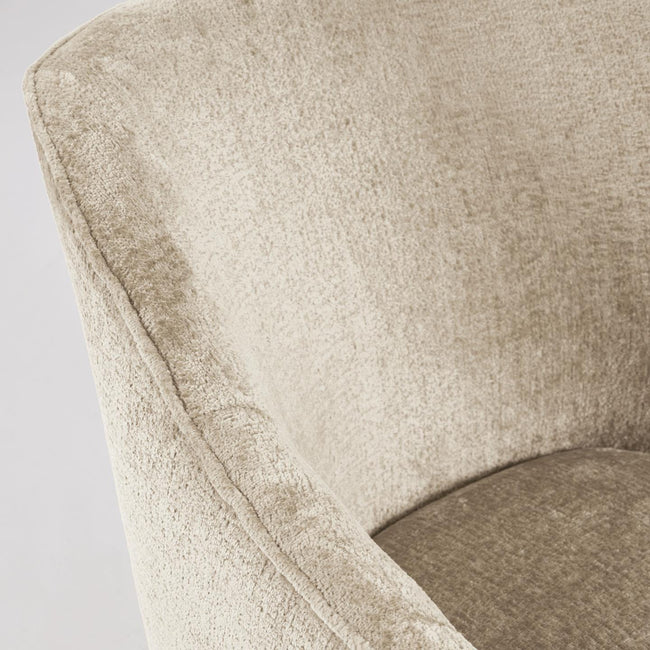Kave Home Bobly fauteuil beige chenille - Kave Home Bobly fauteuil beige chenille