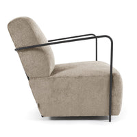 Kave Home Gamer fauteuil beige chenille