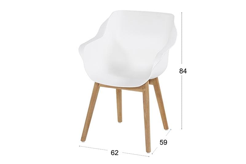 Hartman Sophie Teak tuinstoel Royal white