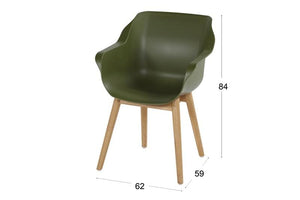 Hartman Sophie Teak tuinstoel Moss green