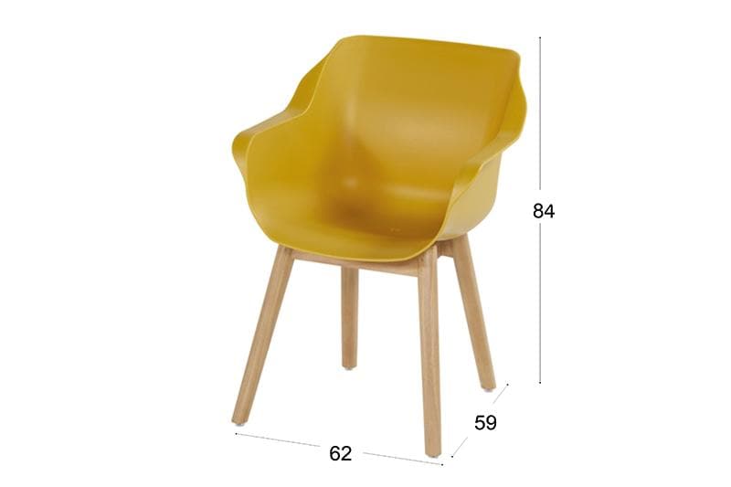 Hartman Sophie Teak tuinstoel Curry yellow