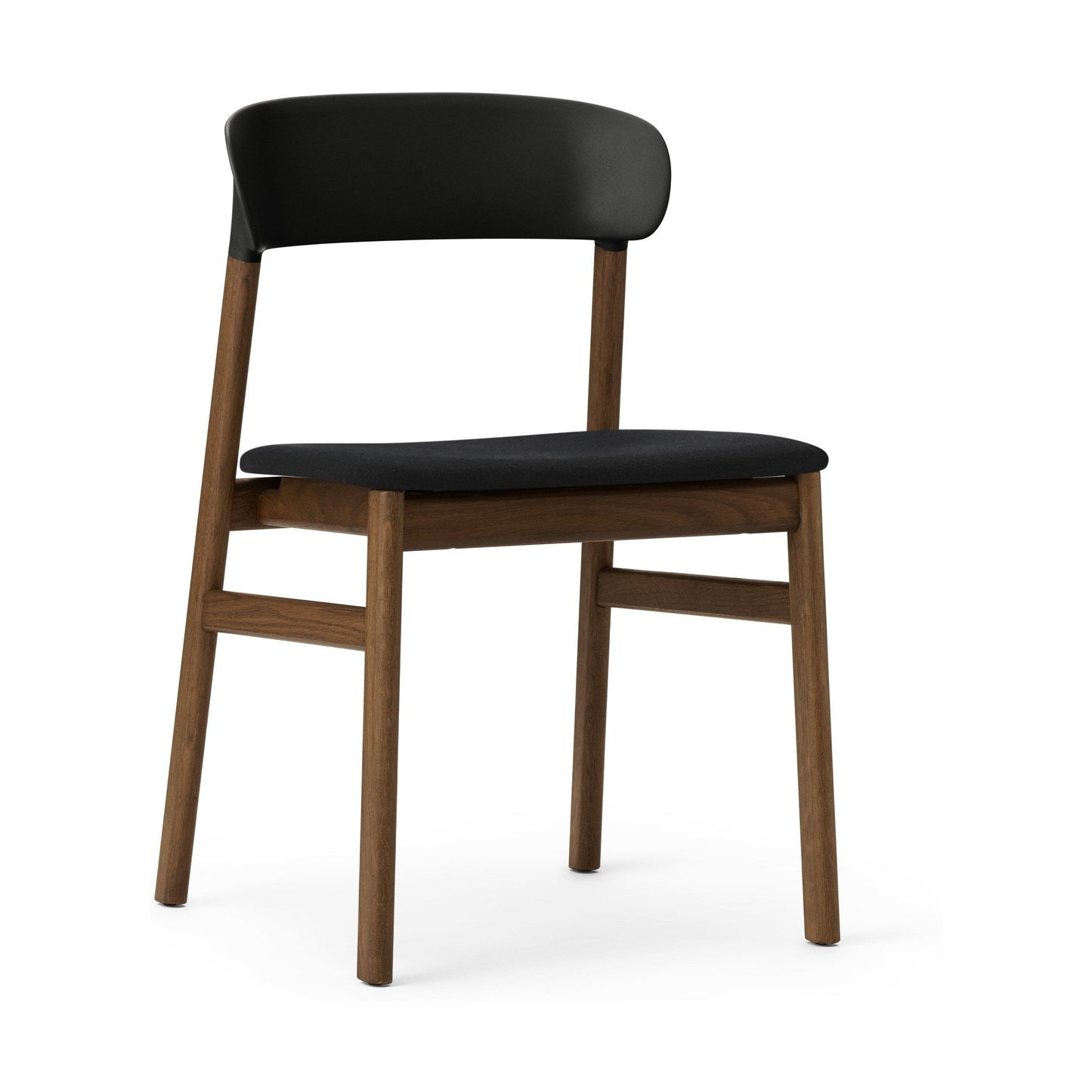 Normann Copenhagen Herit eetkamerstoel Black gestoffeerd Synergy Seek donker eiken