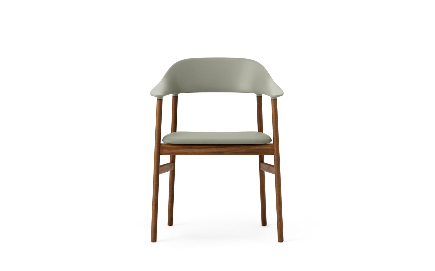 Normann Copenhagen Herit armstoel Dusty Green leder Spectrum Agave donker eiken