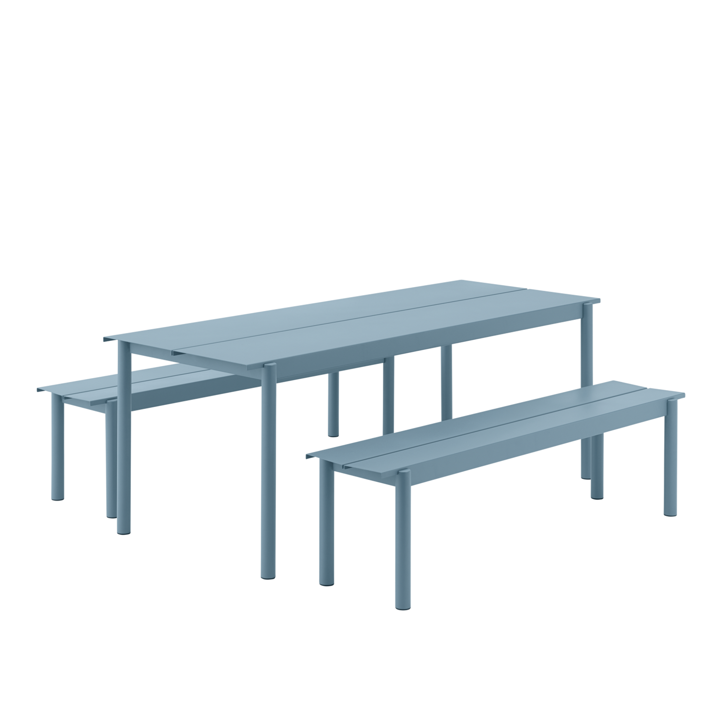 Muuto Linear Steel tuinbank 170 cm Pale Blue