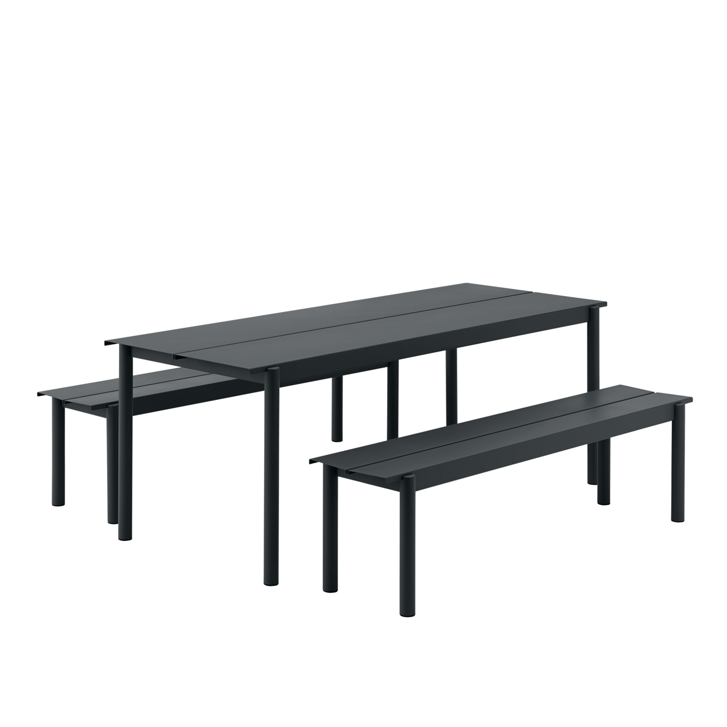 Muuto Linear Steel tuinbank 170 cm Black