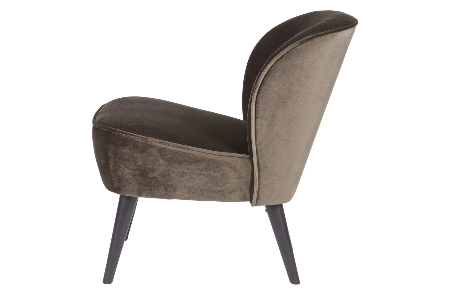 Woood Sara fauteuil fluweel Warm Groen